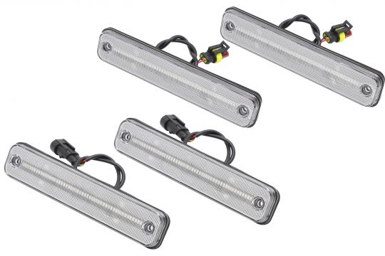 Hummer H2 and H2 SUT LED Clear Side Marker Lamp Set: Hummer
